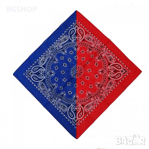 Бандана 2 в 1 - Червено / Синьо, снимка 3 - Шалове - 35676947