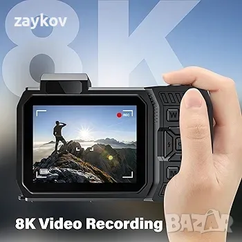 8K UHD 70MP WiFi цифров фотоапарат с 32GB карта, водоустойчив, прахоустойчив, удароустойчив, снимка 2 - Фотоапарати - 48999854