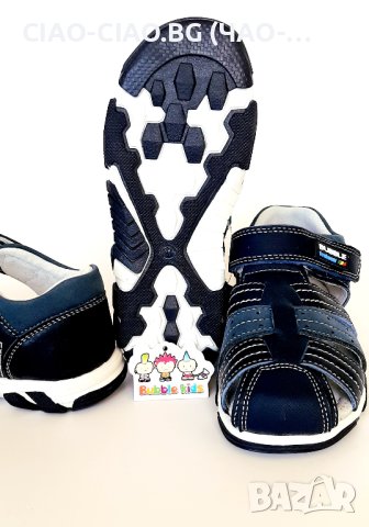 №22-28, Сини детски сандали за момче от Естествена кожа BUBBLE KIDS, снимка 7 - Детски сандали и чехли - 41466991