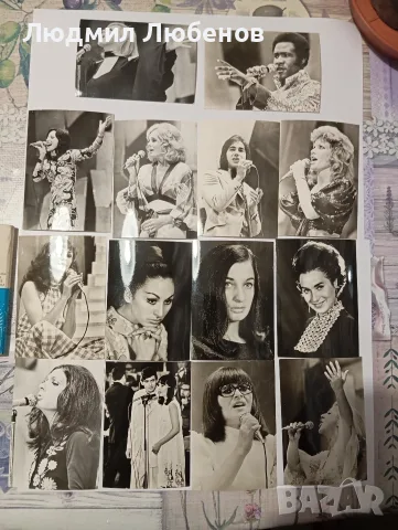 Картички със снимки на певци златния Орфей 1973г.