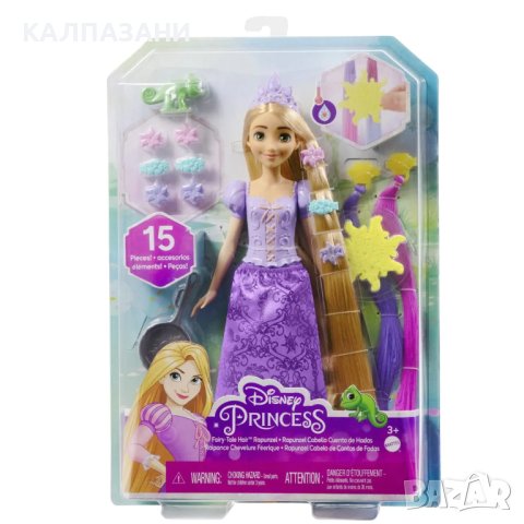 DISNEY PRINCESS Кукла Рапунцел с приказна коса HLW18, снимка 2 - Кукли - 41262859