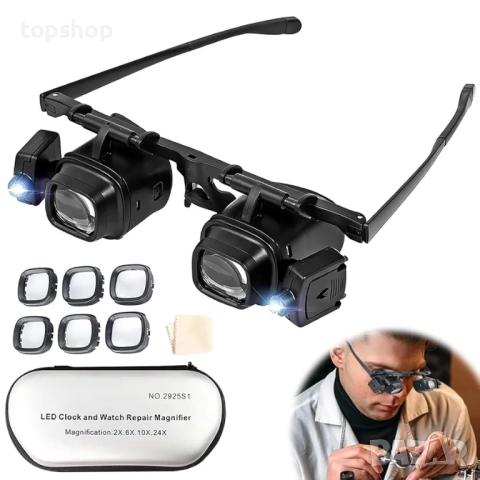 Нови XEERUN LED лупи за увеличаване с фенер 2.0X 6.0X 10.0X 24.0X увеличение за бижутери, шиене и др