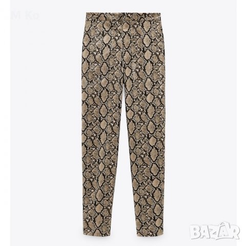 нов панталон с щампа тип змийска кожа - размер XXL (талия 96 см.), снимка 3 - Панталони - 35976859