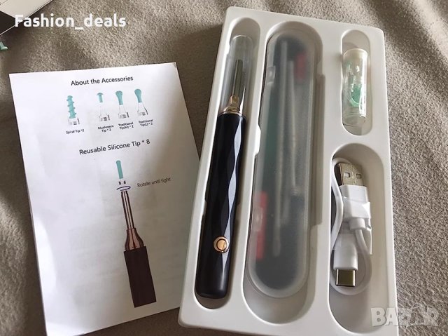 Нов Комплект за отстраняване на ушна кал уши/Безжичен LED осветление/Почистване, снимка 8 - Други - 41361916