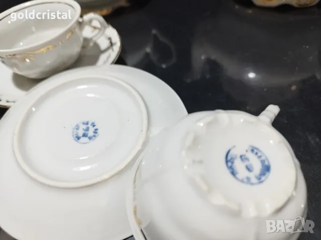 Стар български порцелан чаши за кафе чайник захарница латиера , снимка 7 - Антикварни и старинни предмети - 56144585