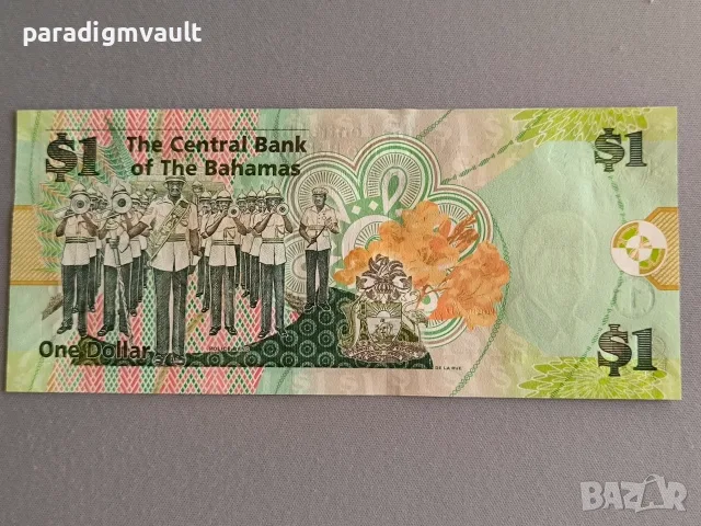 Банкнота - Бахами - 1 долар UNC | 2015г., снимка 2 - Нумизматика и бонистика - 55972163