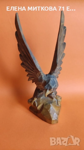 Фигура на орел дърворезба "Сделано в СССР"