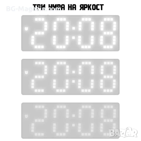 Модерен LED електронен LED настолен часовник на ток за детска спалня офис дигитален големи цифри, снимка 2 - Други - 51038367