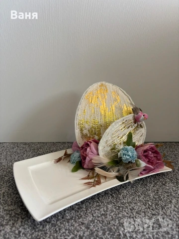 Голямо великденско плато, снимка 2 - Декорация за дома - 53757478