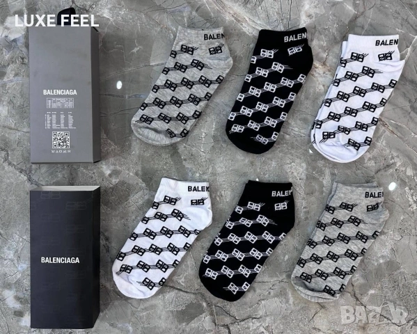 Balenciaga 🔹 Nike 🔹 Louis Vuitton 🔹 Balenciaga 🔹 6бр в Кутия , снимка 13 - Мъжки чорапи - 53831120