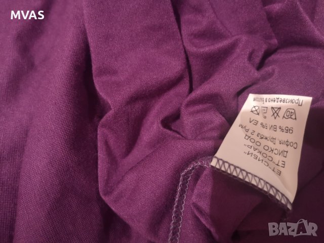 Нова лилава трикотажна блуза с дълъг ръкав поло L размрр, снимка 4 - Блузи с дълъг ръкав и пуловери - 38722582