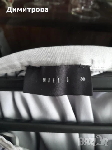 Дълга пола тюл в сиво размер 38 Mohito, снимка 5 - Поли - 50988403