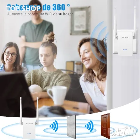 JOOWIN WiFi усилвател/ретранслатор/300Mbps/2.4GHz/WiFI/рутер/AP режими/Ethernet порт/2 антени/WPS, снимка 3 - Мрежови адаптери - 49308614