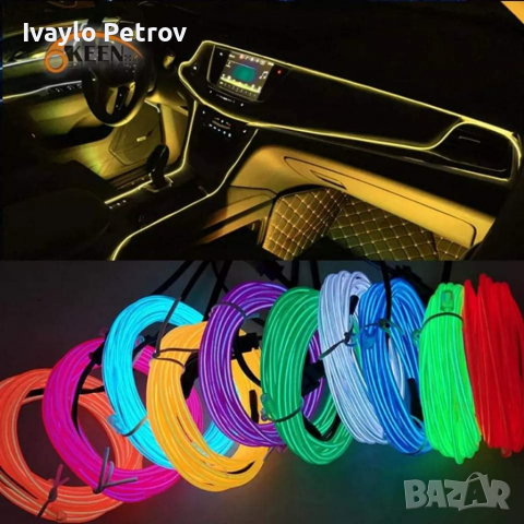 5 Метра. Амбиентно интериорно LED осветление за автомобил, снимка 16 - Аксесоари и консумативи - 32386351