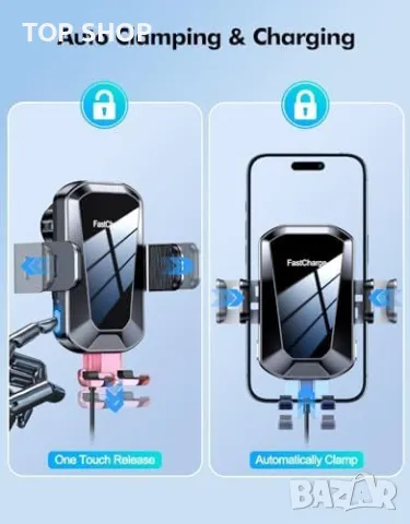 Ново Бързо безжично зарядно за кола 15W, съвместимо с iPhone и Galaxy, снимка 5 - Зарядни за кола - 49321320