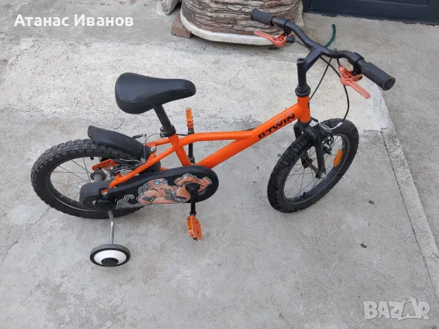 Детски велосипед колело Btwin robot 500 14` с помощни колела, снимка 2 - Детски велосипеди, триколки и коли - 55771988