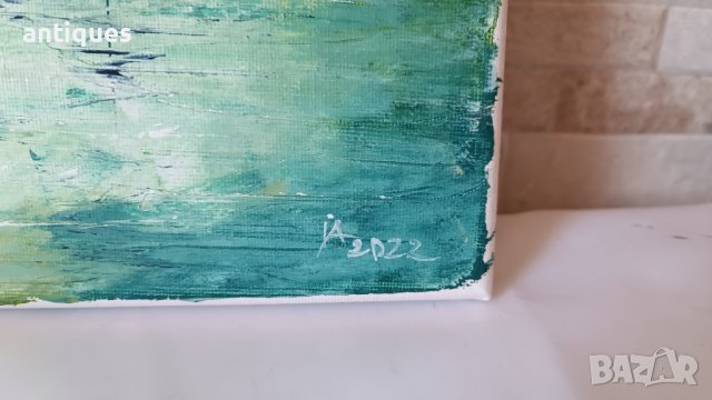 Картина "Лодки" - маслени бои на платно - 30/30см, снимка 6 - Картини - 39435708