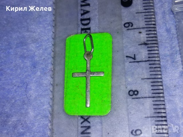СТАРО МИНИАТЮРНО СРЕБЪРНО КРЪСТЧЕ МАЙСТОРСКА РЪЧНА ИЗРАБОТКА 33077