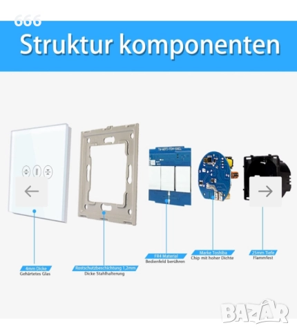 Сензорен WiFi превключвател, снимка 2 - Друга електроника - 52890791