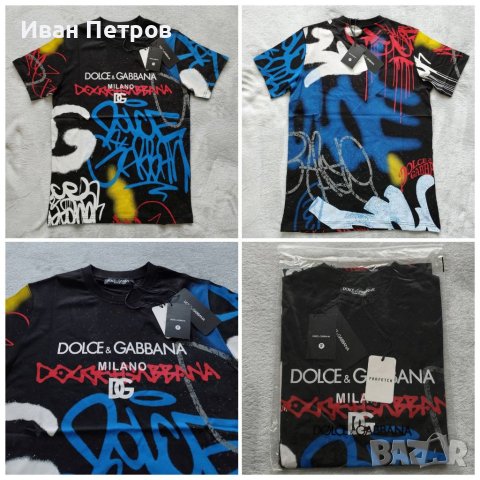 Dolce Gabbana мъжка фланелка тениска блуза графити, снимка 1 - Тениски - 40353176