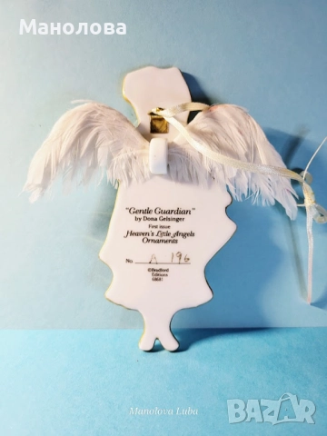 Порцеланов Ангел  от колекцията "Heaven's Little Angels Ornaments", снимка 4 - Други ценни предмети - 52668250