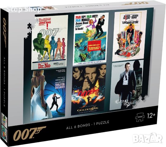 007 James Bond All 6 Bonds 1 puzzle 1000 665x500 mm джеймс бонд 007 пъзел 