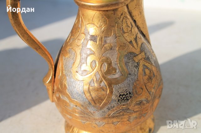 Кана за вода с шивачна позлата 19-ти век, снимка 4 - Антикварни и старинни предмети - 39920834