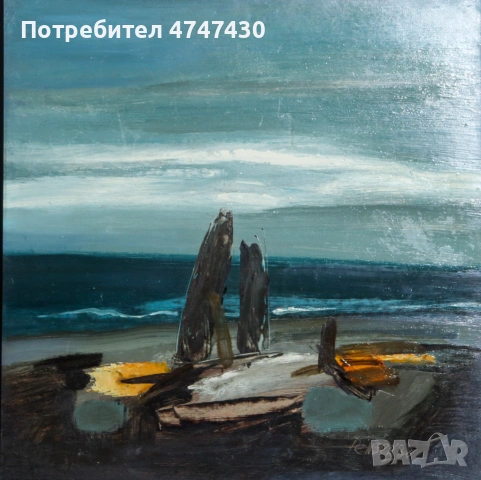 Петко Серкеджиев маслени бои пейзаж, снимка 5 - Картини - 53621279