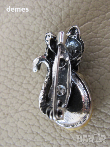 Брошка-коте от първокласен балтийски кехлибар, снимка 5 - Други - 52596323