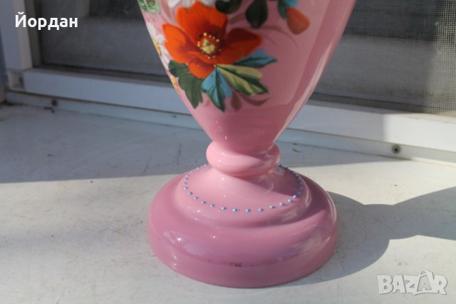 Стара ваза стъкло Бохемия , снимка 5 - Антикварни и старинни предмети - 41726860