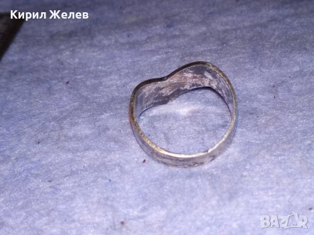 СТИЛЕН СРЕБЪРЕН ВИНТИДЖ АРТ МОДЕЛ ПРЪСТЕН СРЕБРО 925 МАЙСТОРСКА СТАРА ИЗРАБОТКА 60881, снимка 8 - Пръстени - 40499496