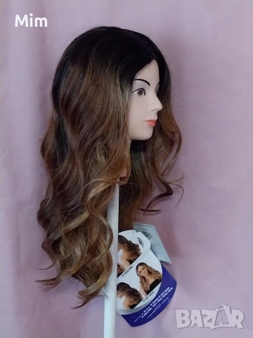 60 см Дълга леко къдрева перука на кичури , снимка 5 - Аксесоари за коса - 52702639