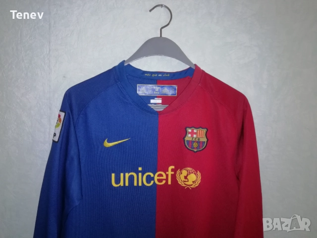 Barcelona Messi Home 2008 2009 Nike Long Sleeve Барселона Меси оригинална тениска фланелка L/S екип , снимка 4 - Тениски - 52921122