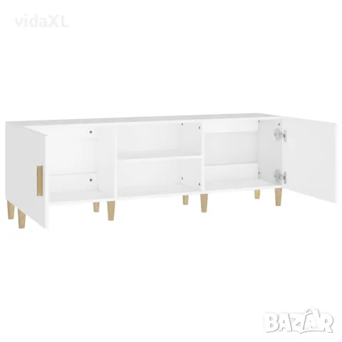 vidaXL ТВ шкаф, бял, 150x30x50 см, инженерно дърво, снимка 6 - Шкафове - 56148050