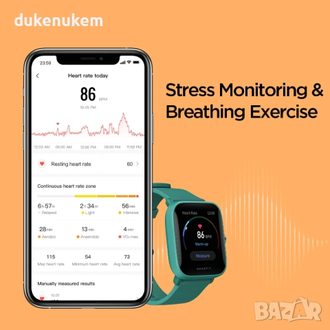 Смарт часовник Amazfit Bip U Pro, GPS, Alexa, SpO2, снимка 5 - Смарт гривни - 53161723