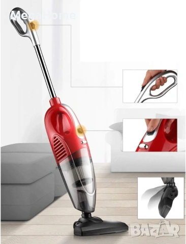 Вертикална безкабелна прахосмукачка Torrnado Red 4в1, HEPA миещ се филтър, 1200W, Червена, снимка 5 - Прахосмукачки - 53137677