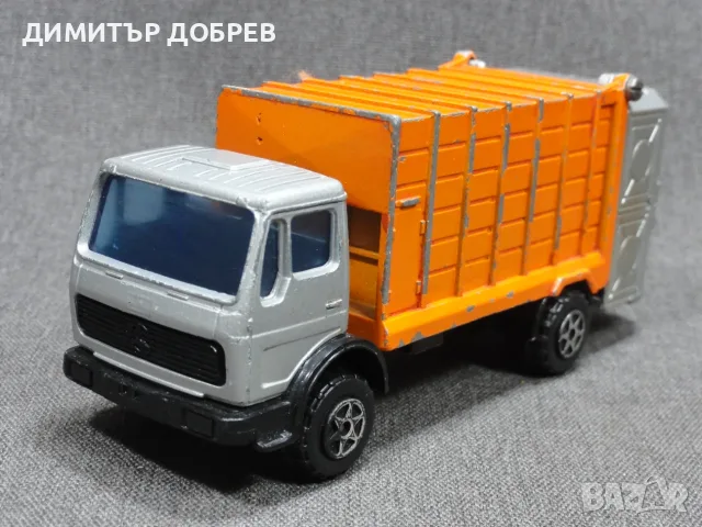 СТАРА РЕТРО МЕТАЛНА КОЛИЧКА КАМИОН MERCEDES-BENZ NG GARBAGE TRUCK MAJORETTE FRANCE
