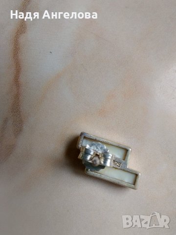 Сребърни обеци със седеф - 35лв., снимка 4 - Обеци - 41311985