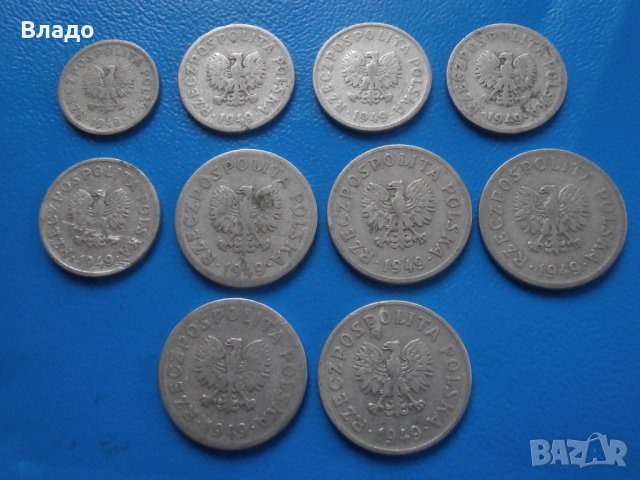 Лот стари полски монети 1949 , снимка 3 - Нумизматика и бонистика - 39552789