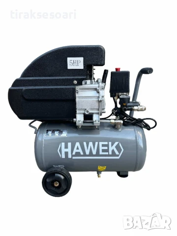  Бутален въздушен компресор HAWEK 25 литра – 1.8kW, 8 bar, маслен, 230V