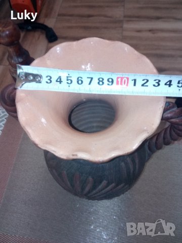 Продавам красива и стара ваза-делва.Ръчна изработка.ФРГ., снимка 5 - Антикварни и старинни предмети - 42412041