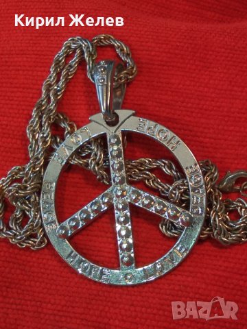 ХИПАРСКИ ПОСРЕБРЕН СИМВОЛ МЕДАЛЬОН с КРАСИВА ВИНТИДЖ ПЛЕТКА ЗДРАВА ВЕРИЖКА ЛАНЕЦ КЮСТЕК 25200