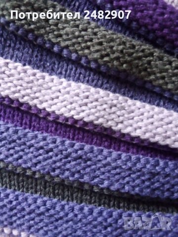 Лилава плетена шапка, снимка 5 - Шапки - 41861551