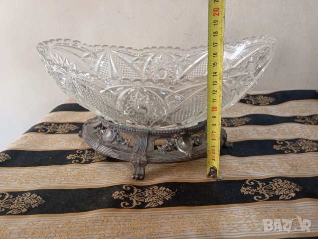 Купа,фруктиера арт деко, снимка 2 - Антикварни и старинни предмети - 52454628