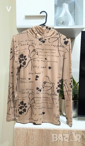 Дамска зелена блуза поло Alessa Алеса / боди рокля обувки маратонки , снимка 6 - Блузи с дълъг ръкав и пуловери - 53424467