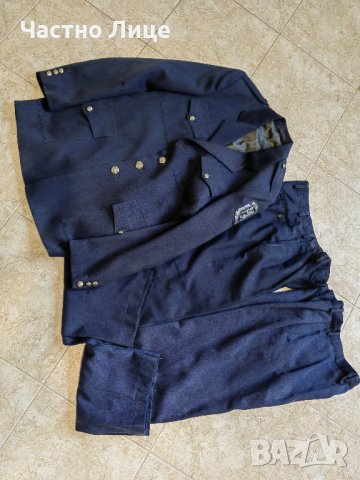 Рядък Военен Български Костюм Униформа Сако и Два Панталона