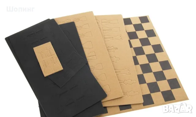 Шах и табла (комплект от картон), снимка 4 - Шах и табла - 48730945