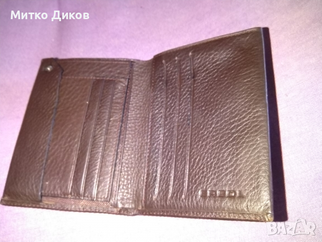 Портфейл EREDL италински телешки бокс ръчна изработка естествена кожа 125х95мм допълнително калъвче, снимка 10 - Портфейли, портмонета - 36246998