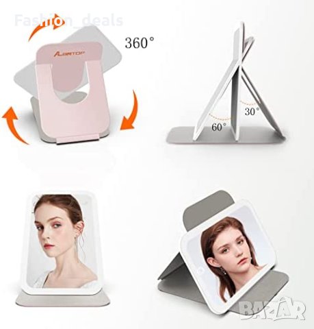 Ново преносимо LED пътно осветено огледало за грим 3 цвята димируемо осветление , снимка 5 - Други стоки за дома - 40726955