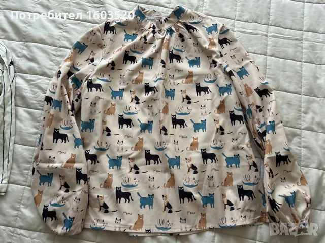 дамска риза с котки